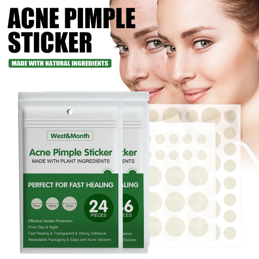 West&Month Invisible Hydrocolloid Pimple Patches – 36pcs (Waterproof, Breathable)