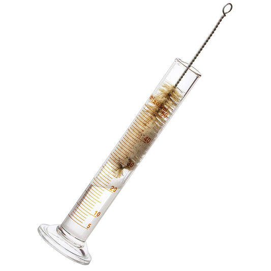 New-4 Measuring Cylinder - 5ml, 10ml, 50ml, 100ml - Premium Glass - Contains 2 Cleaning Brushes + 3 x 1ml Glass Pipettes