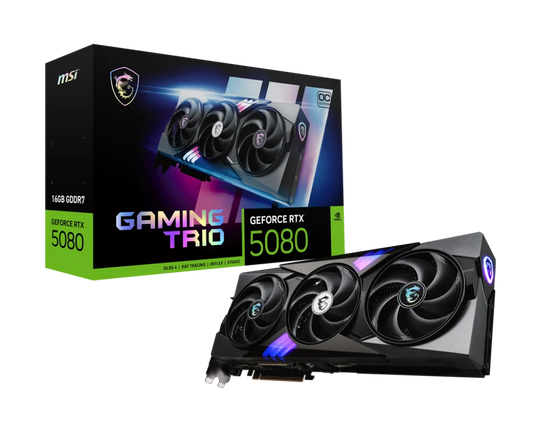MSI GeForce RTX 5080 16G GAMING TRIO OC Graphics Card