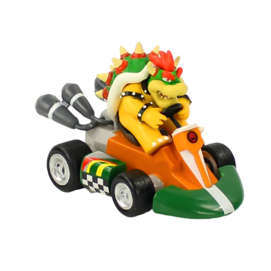 Super Mario Pull Back Car Green Yoshi Donkey Kong Bowser Luigi Toad Princess Peach Action Figure Toys Anime Game Doll Kid Gifts