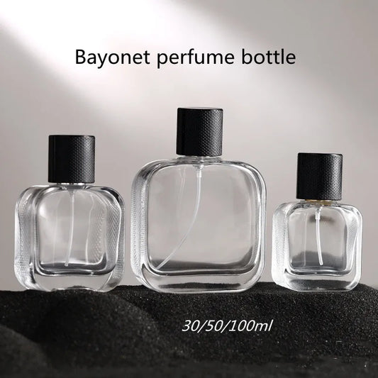 5pcs /10pcs 30/50/100ml Premium Clear Glass Perfume Bottles Empty Spray Bottle Crimp Nick Bottle Bayonet Bottle Atomizer