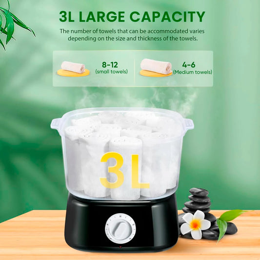 Hot Steam Towel Warmer Machine 202°F Fast Heating Spa Hairdresser Massage Use