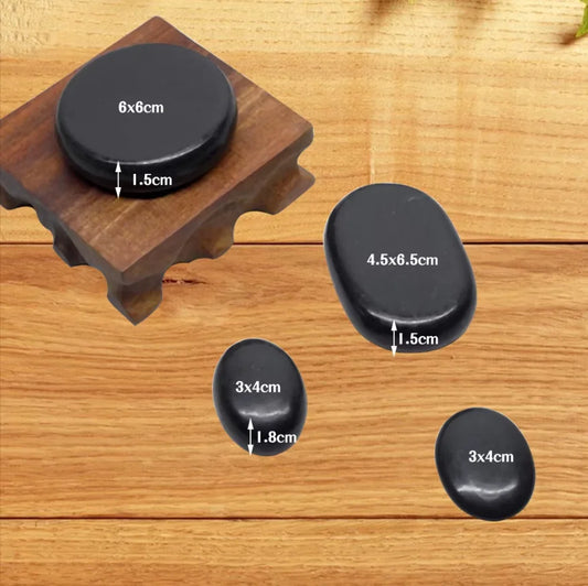 Tontin 20pcs Lava Basalt Massage Stones Set Round Spa Tool Stress Relief Therapy