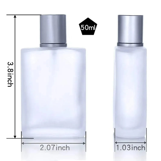 30ML/50ML Frosted Glass Empty Spray Bottle Perfume Atomizer, Refillable Fine Mist Spray Empty Perfume Bott