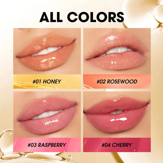 O-two-O Lip Oil Gloss – Plumping, Moisturizing, Non-Sticky Water Gloss & Tint Balm