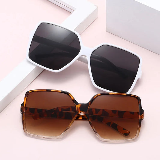 Luxury Oversized Sunglasses Women Vintage Big Square Frames UV400 Retro Eyewear