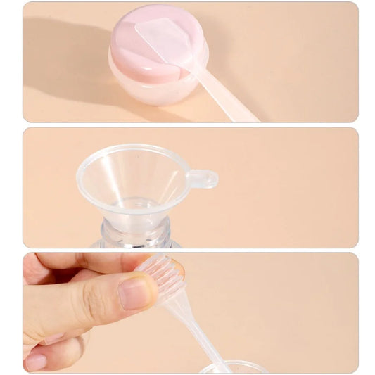 10 precision mini funnels for lab bottles, essential oils, perfumes, flavours, sand painting and powders