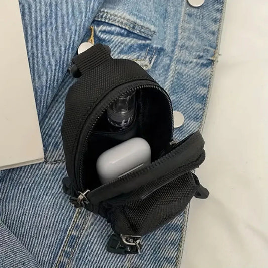 Korean-Style Women Coin Purse & Single-Shoulder Bag – Travel Headphones Storage Set