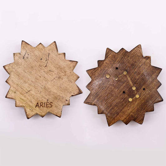 Engraved and Brass Zodiac Sign Incense Burners - Sun