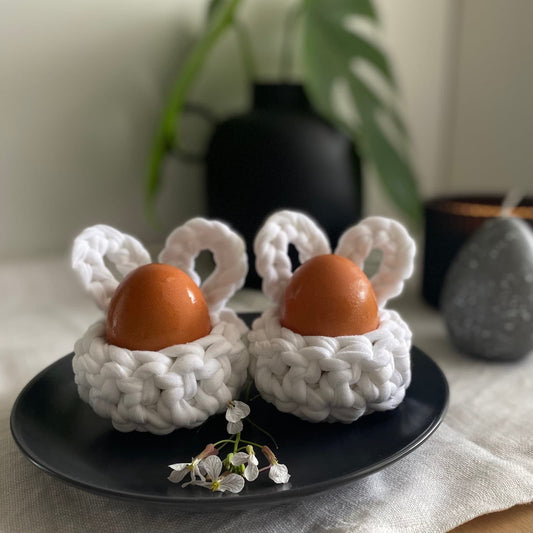 White Easter Bunny Egg Cups