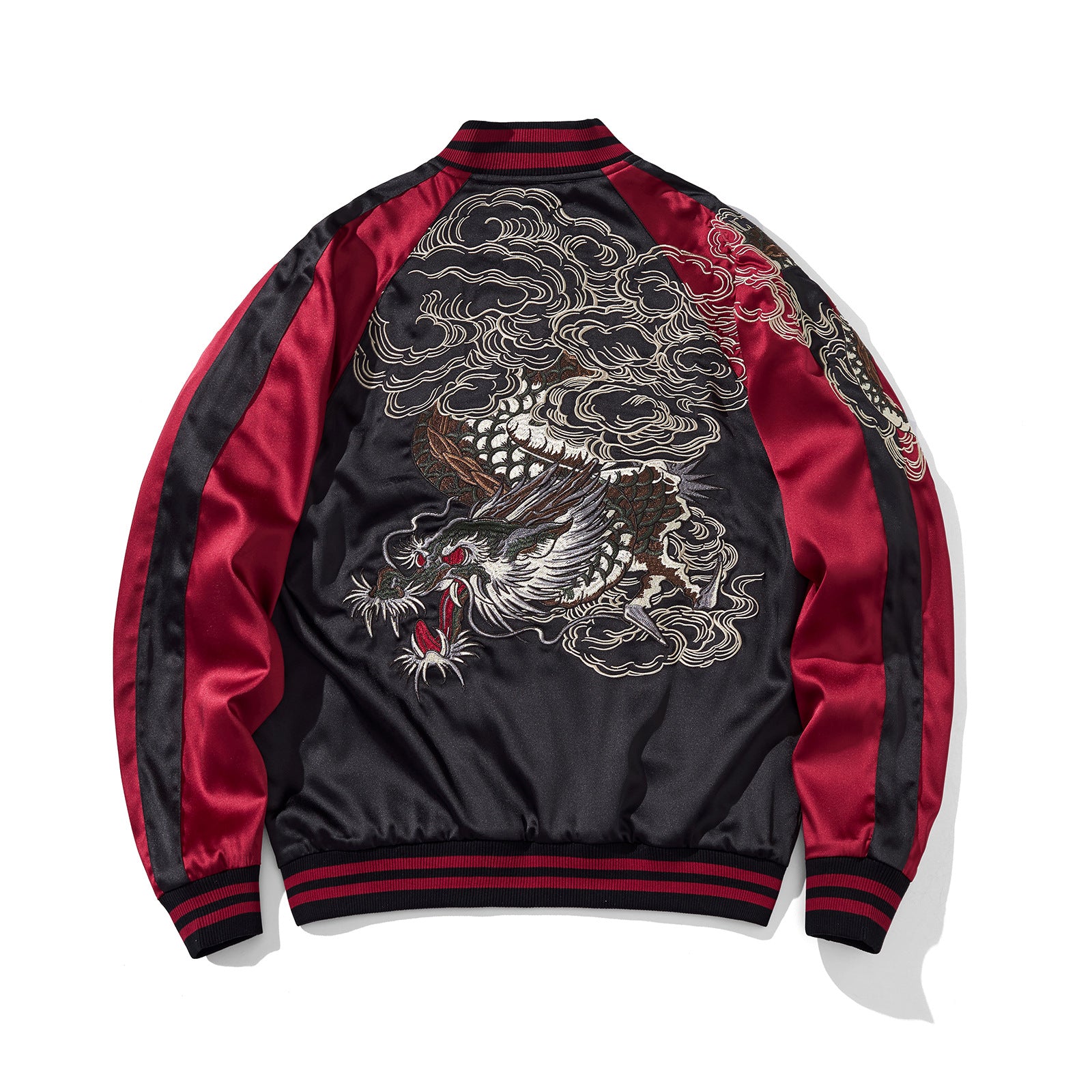 Mens Loose Fit Polyester Embroidered Chinese Style Jacket