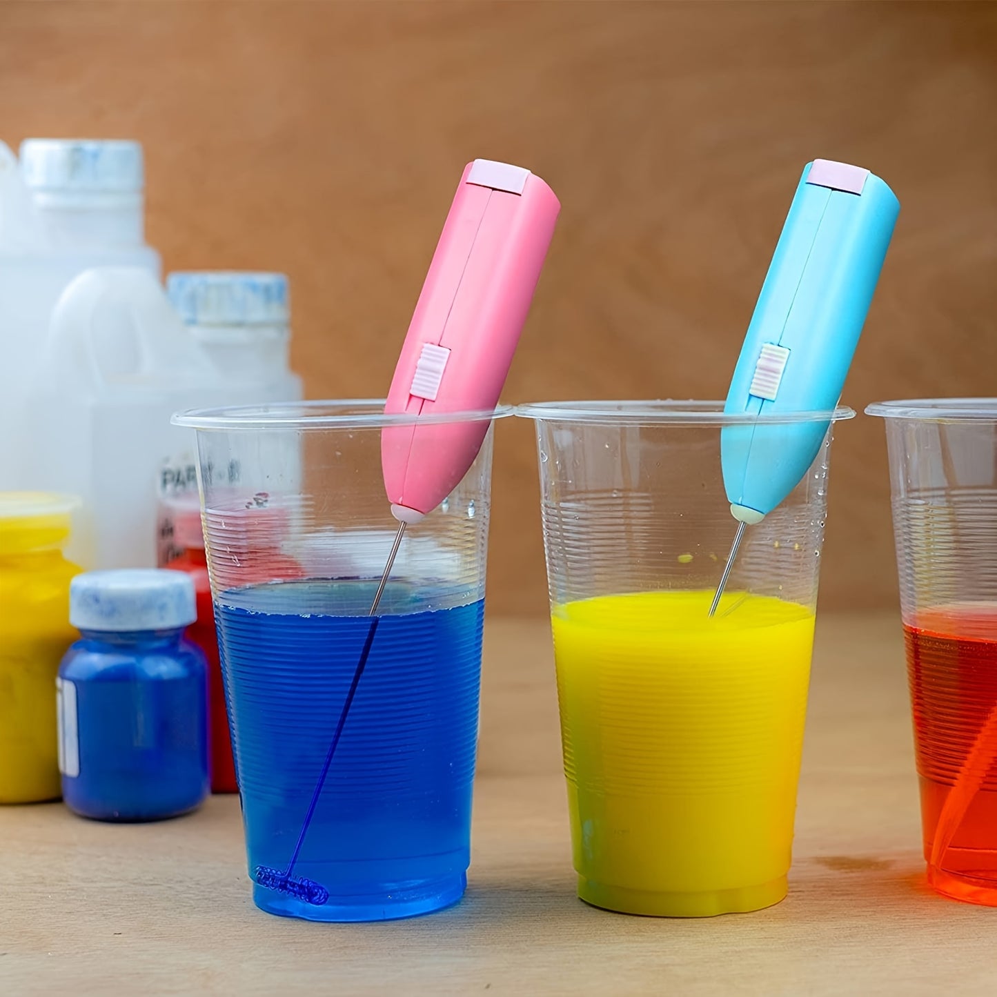 Electric Epoxy Mixer - Handheld Battery Operated Stirrer with Stainless Steel Blade for DIY Crafts, Tumbler, Glitter Cup Making, and Art Projects - Easy to Use, Efficient, and Time-Saving