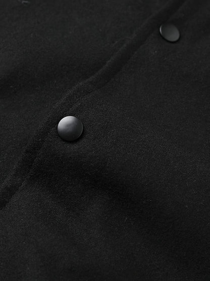 Retro Embroidered Varsity Baseball Jacket – Thick Vintage Style Coat for Men