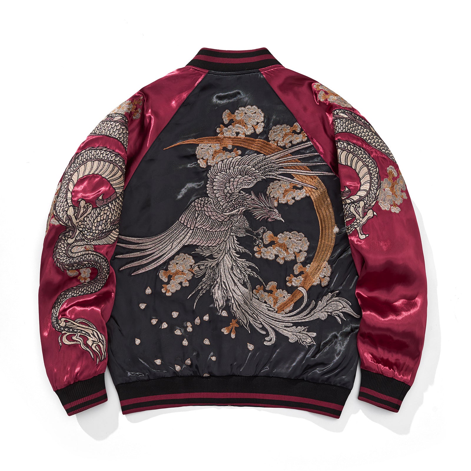 Mens Loose Fit Polyester Embroidered Chinese Style Jacket