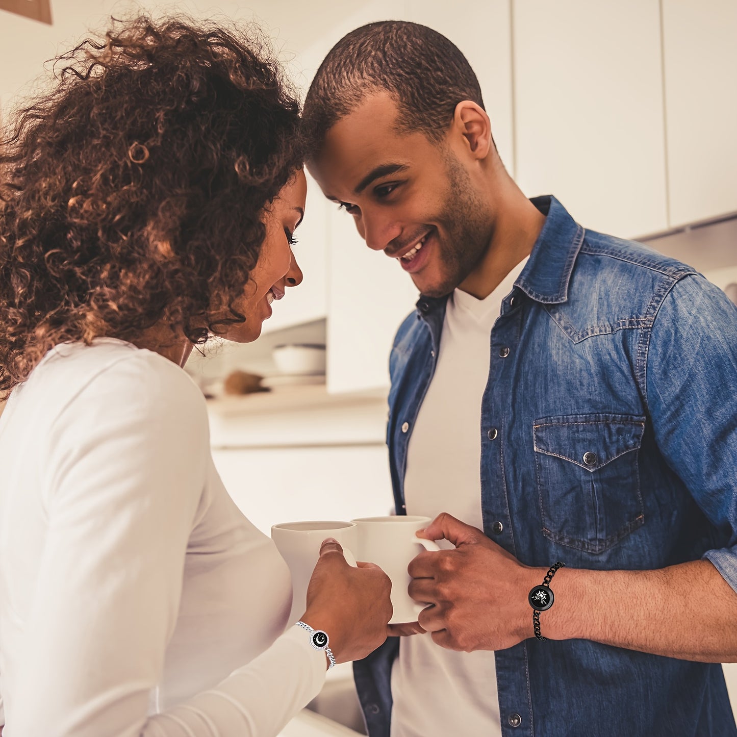 Long Distance Touch Bracelets – Vibration & Light-Up Smart Matching Set for Couples