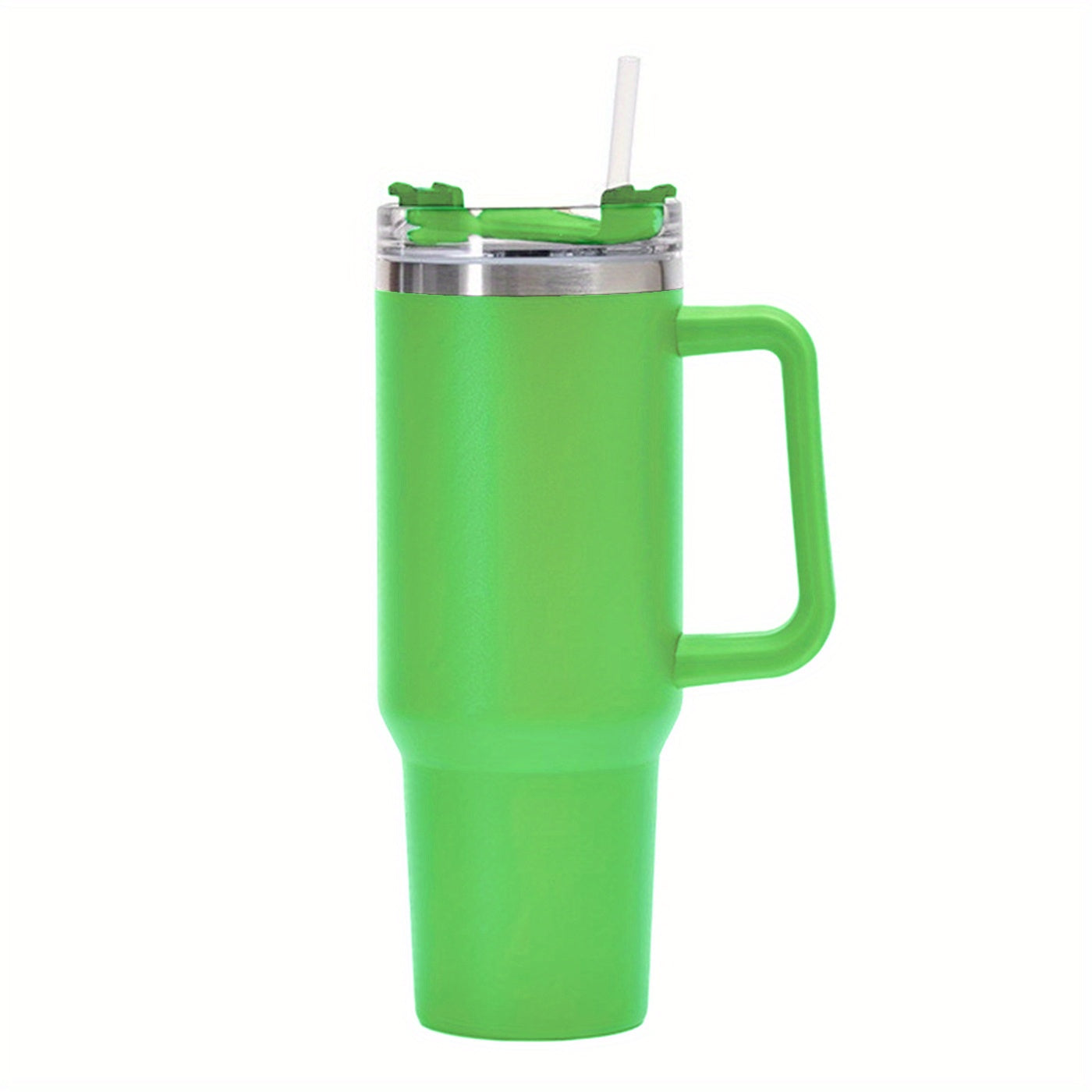 1pc Vacuum-Insulated Stainless Steel Tumbler with Straw - Thermocooler Technology & Handle - Perfect for Hot/Cold Beverages - Durable Double-Wall Insulated Water Cup for All-Day Temperature Retention