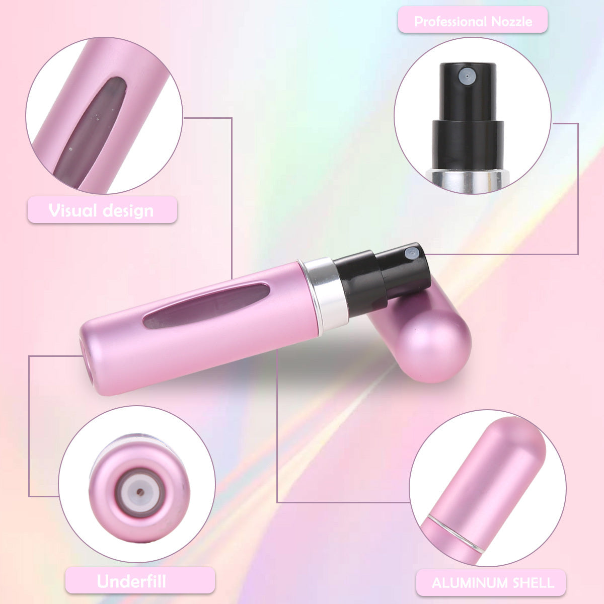 Portable Mini Perfume Atomizer – 5ml Refillable Travel Spray Bottle