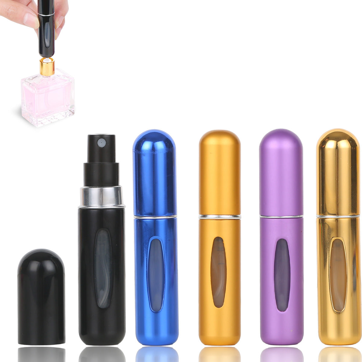 Portable Mini Perfume Atomizer – 5ml Refillable Travel Spray Bottle