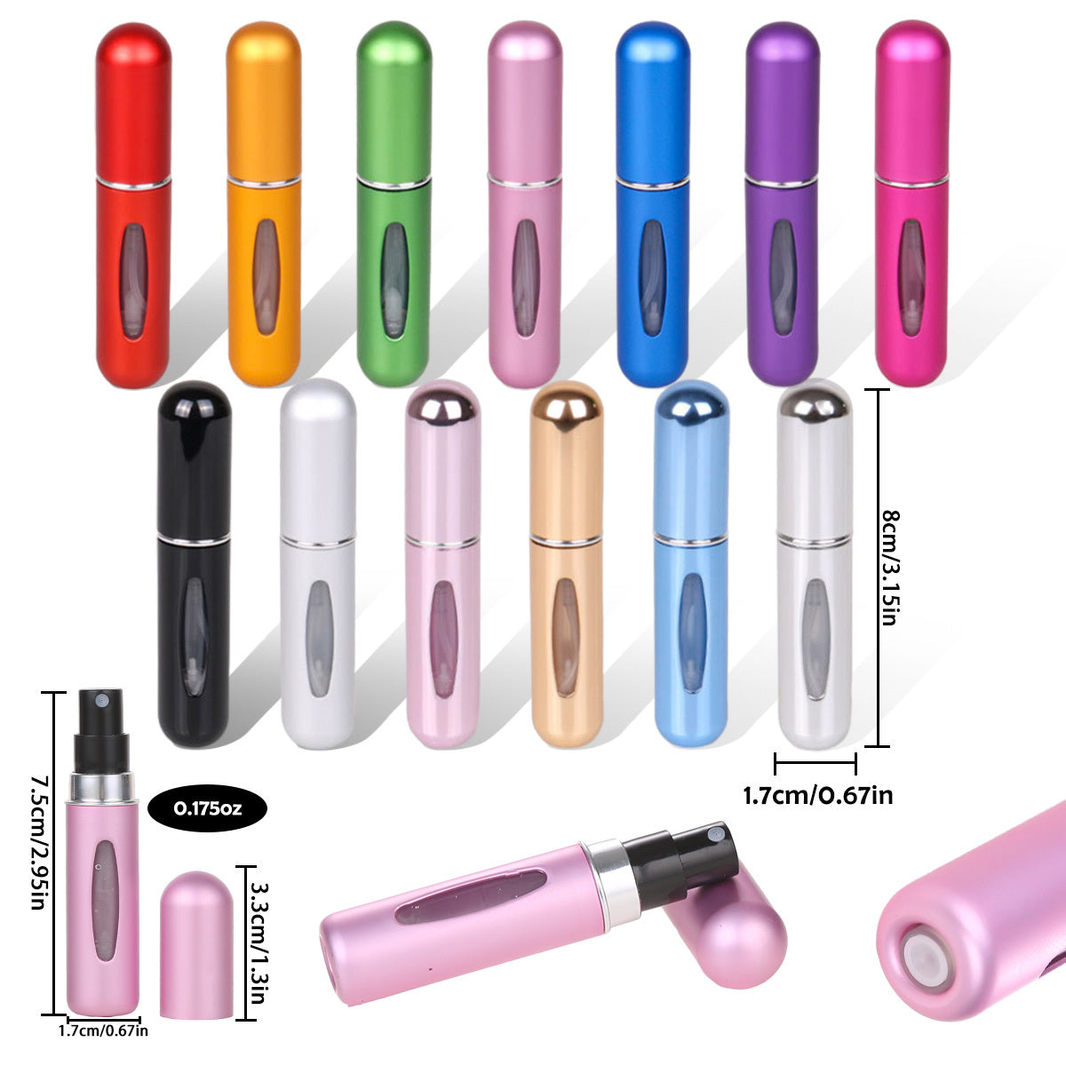 Portable Mini Perfume Atomizer – 5ml Refillable Travel Spray Bottle