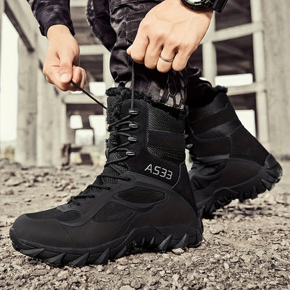 Men's Tactical Hiking Boots – Shock-Absorbing, Non-Slip Rubber Sole, Ergonomic Design, All-Terrain, All-Weather