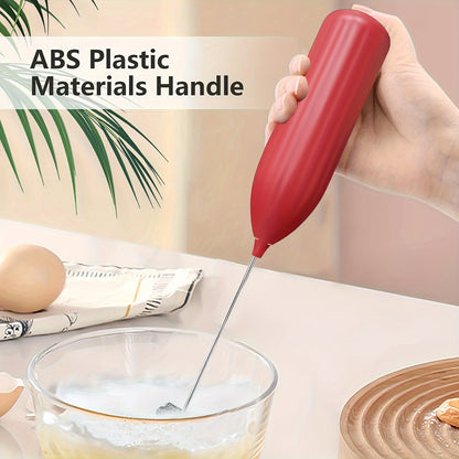 1pc, Lalayuan Powerful Electric Milk Frother, Mini Milk Foamer, Battery Operated (Not Included) Stainless Steel Drink Mixer, Handheld Electric Whisk For Coffee, Latte, Cappuccino, Chocolate, Matcha