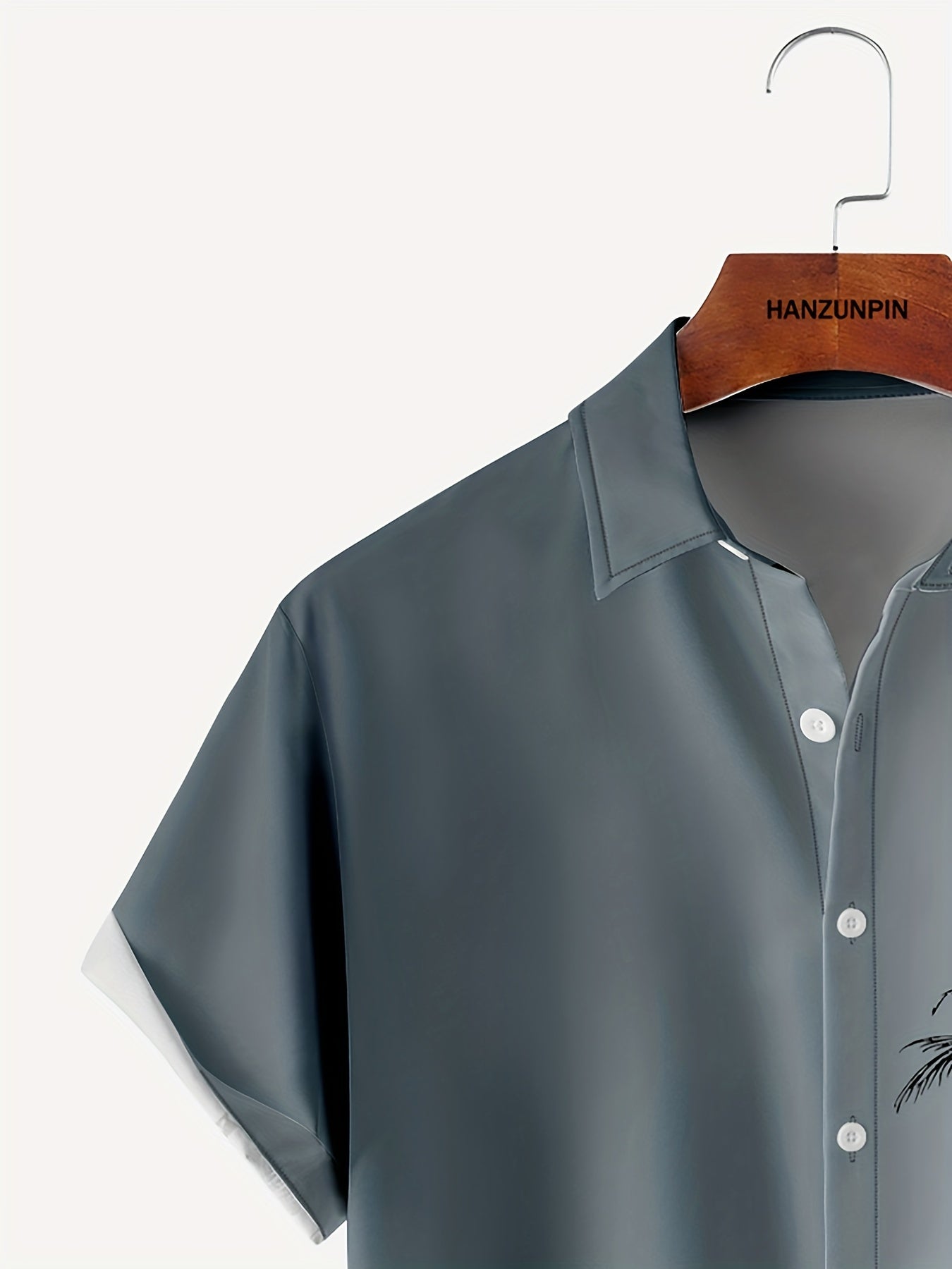 Plus Size Men's Hawaiian Shirt – Vivid Coconut Tree Print, Ultra-Loose Fit, Ideal for Big & Tall Gentlemen