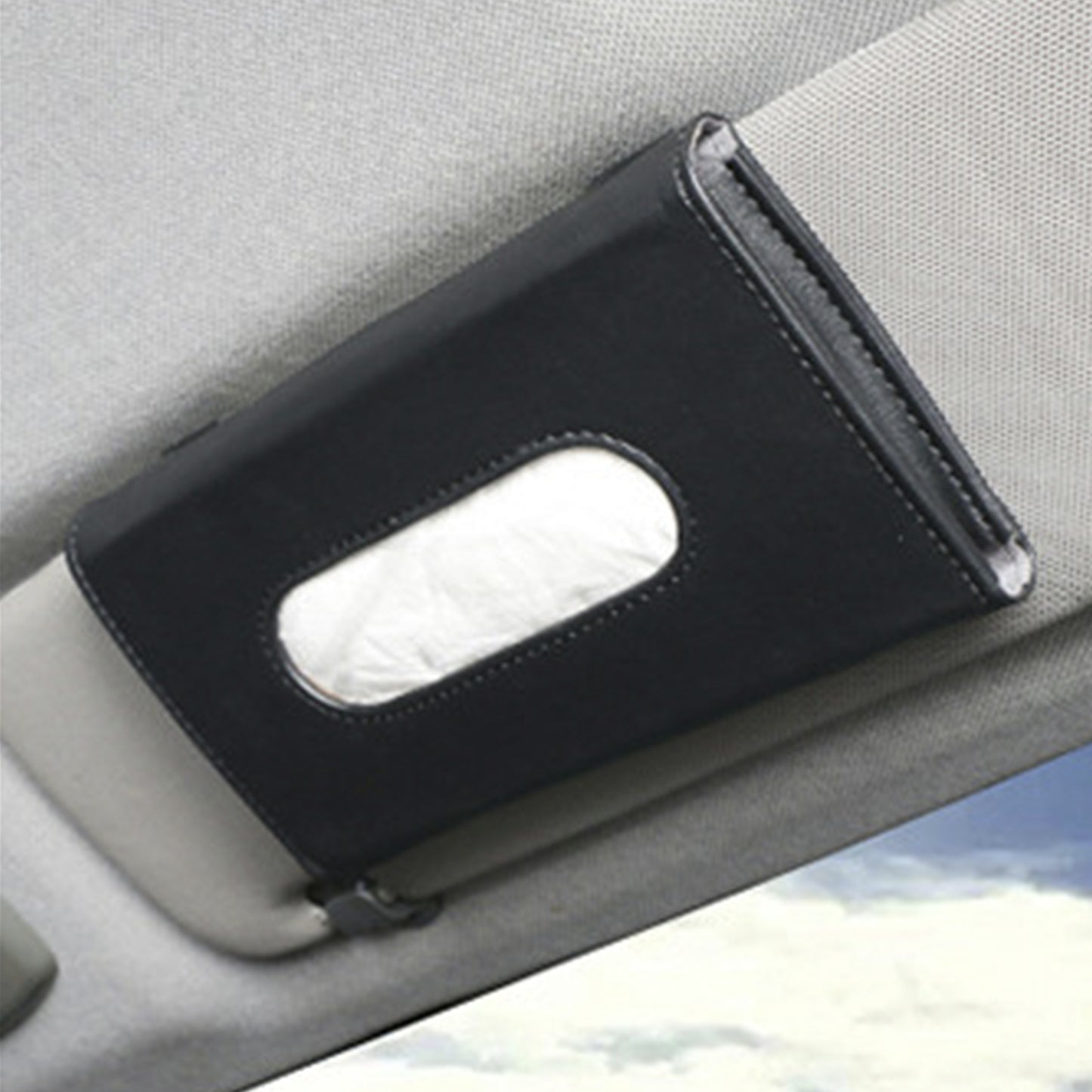 Car Sun Visor Tissue Holder – Pull-Out Paper Towel Box for Vehicles