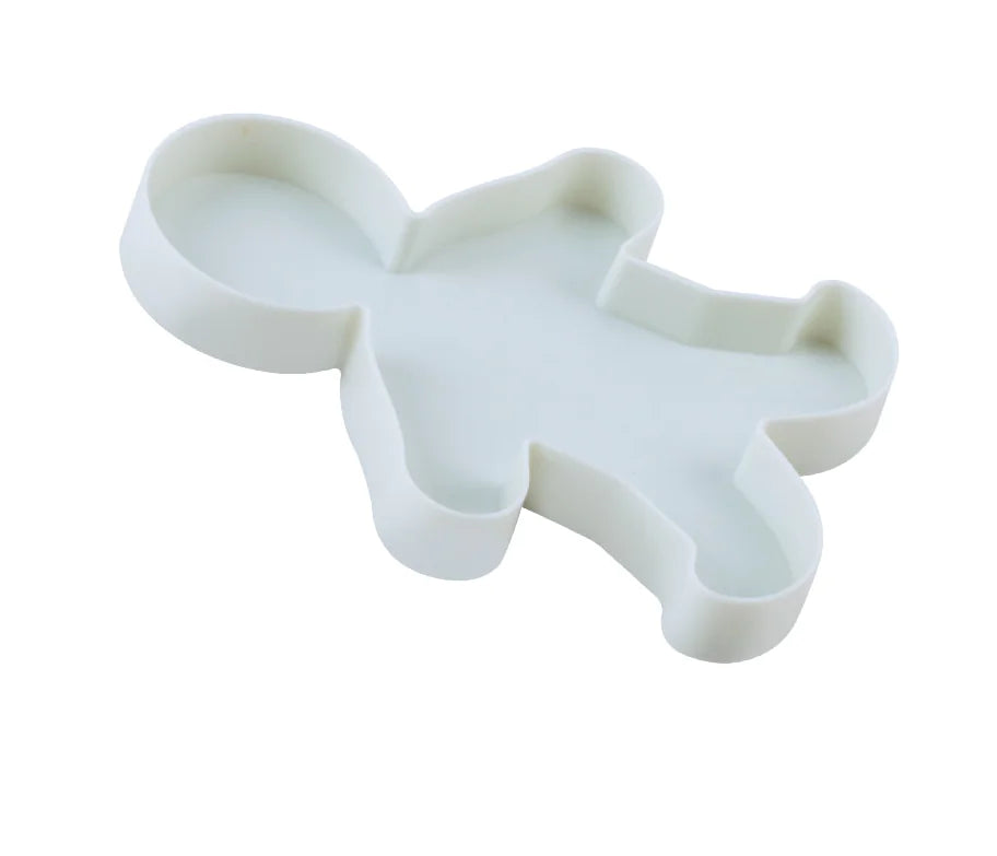 Conjunto de moldes de silicone para cozer em forma de boneco de gengibre – molde antiaderente com 6 cavidades para bolachas, bolos e chocolates