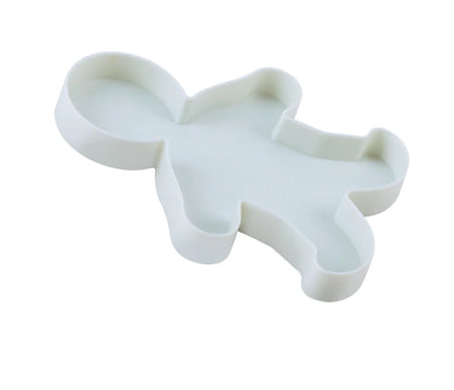 Conjunto de moldes de silicone para cozer em forma de boneco de gengibre – molde antiaderente com 6 cavidades para bolachas, bolos e chocolates