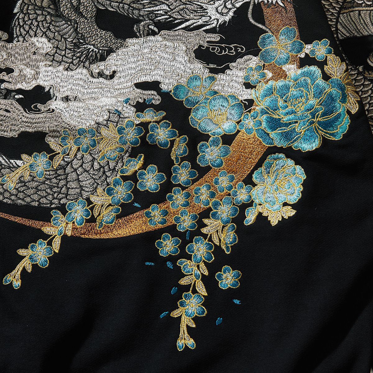 Mens Loose Fit Polyester Embroidered Chinese Style Jacket