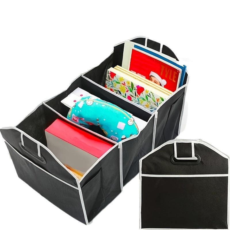 Foldable Car Trunk Organizer – Collapsible Black Storage Box for Vehicles
