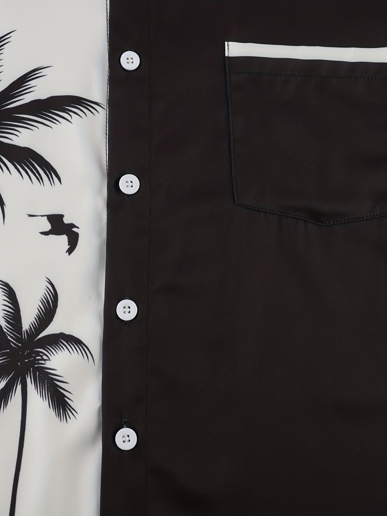 Plus Size Men's Hawaiian Shirt – Vivid Coconut Tree Print, Ultra-Loose Fit, Ideal for Big & Tall Gentlemen