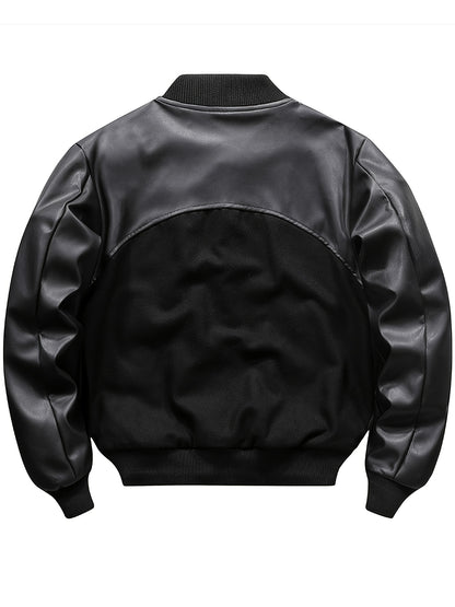 Retro Embroidered Varsity Baseball Jacket – Thick Vintage Style Coat for Men