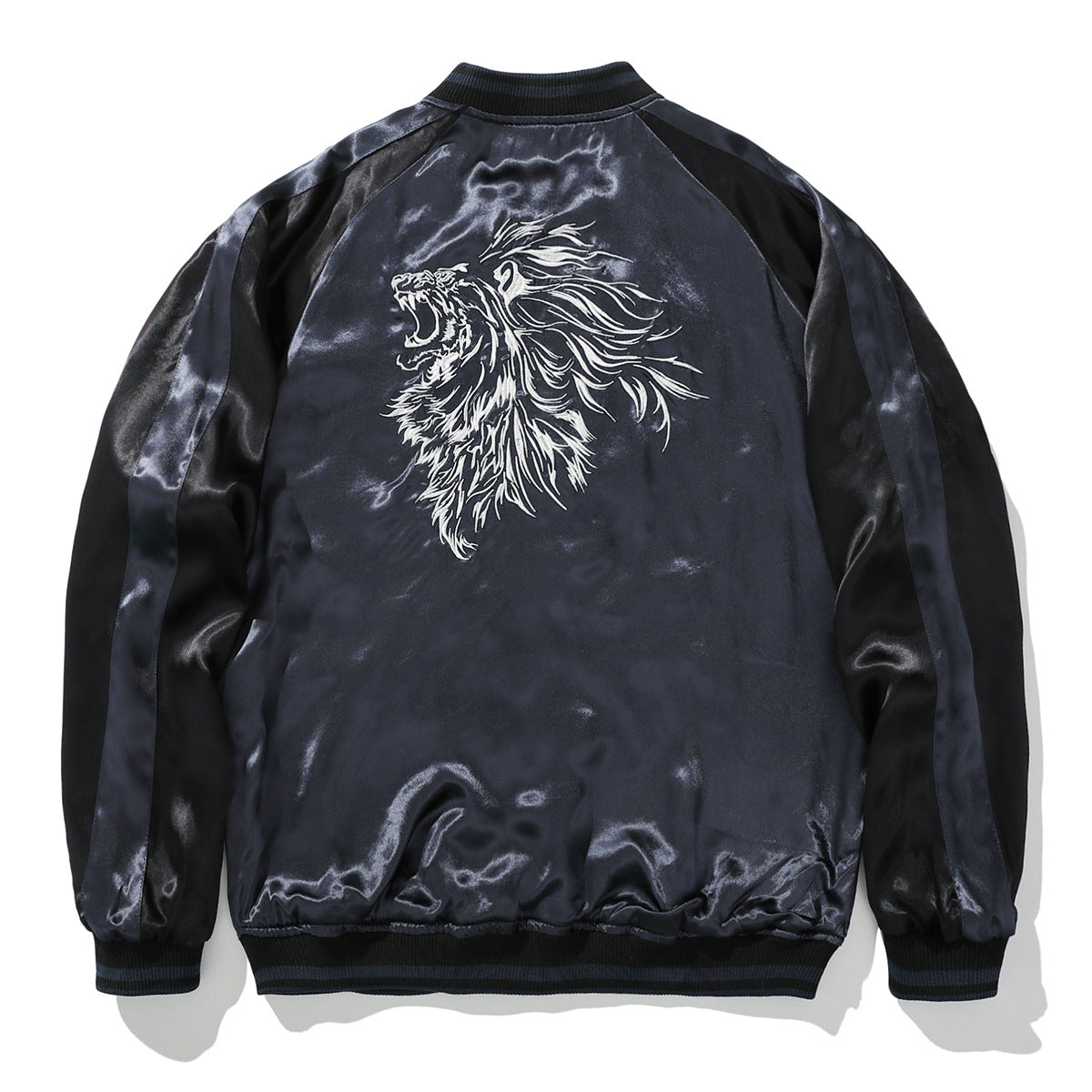 Mens Loose Fit Polyester Embroidered Chinese Style Jacket