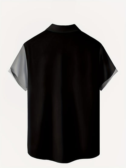 Plus Size Men's Hawaiian Shirt – Vivid Coconut Tree Print, Ultra-Loose Fit, Ideal for Big & Tall Gentlemen