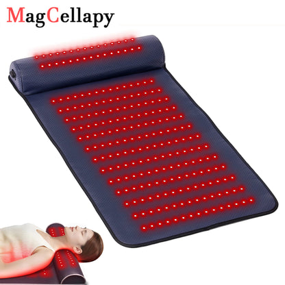 ThermaLuxe Pro – Red Light Heating Massage Mattress with Neck Support