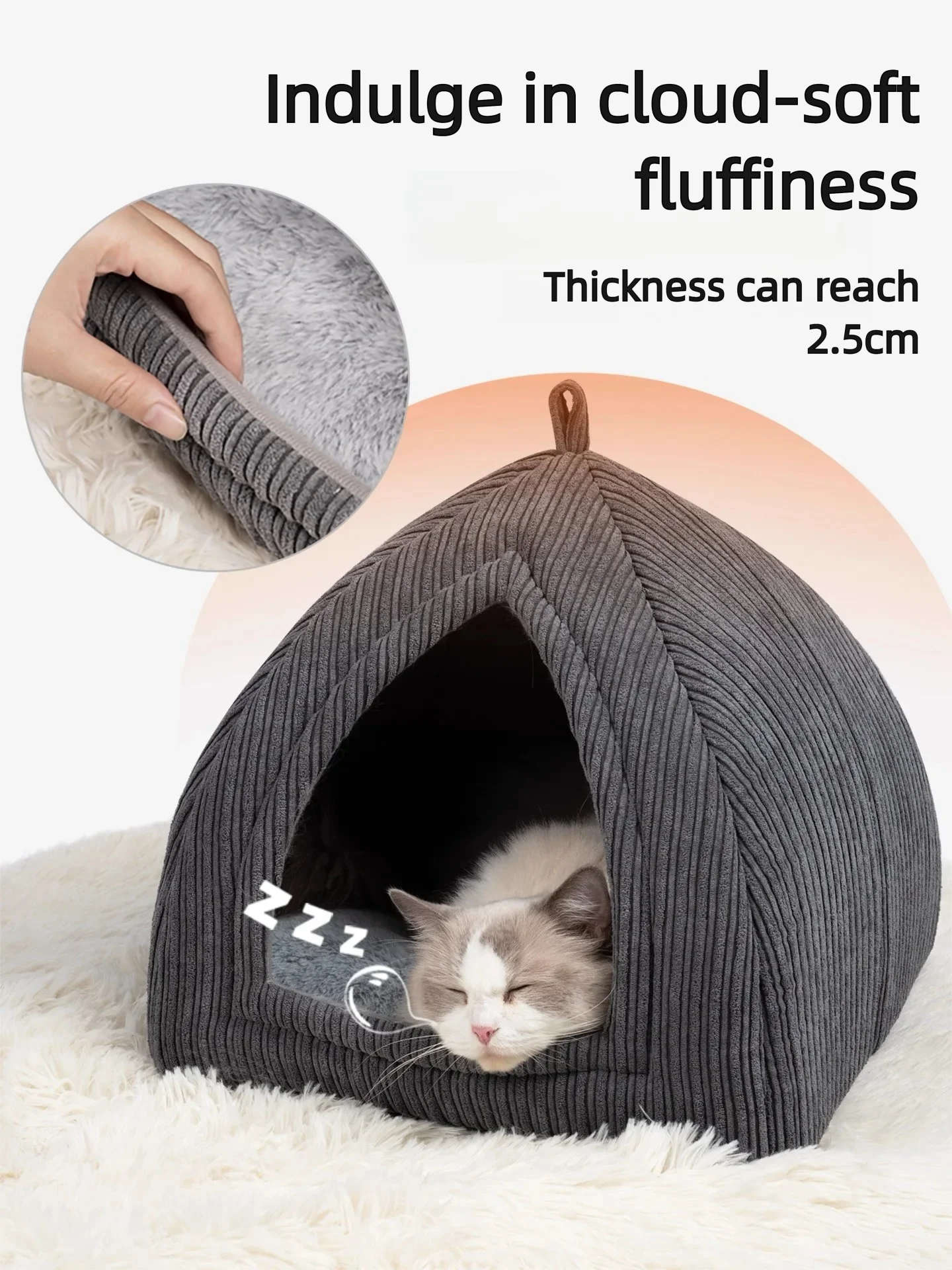 Cozy Cat Bed with Spacious Design