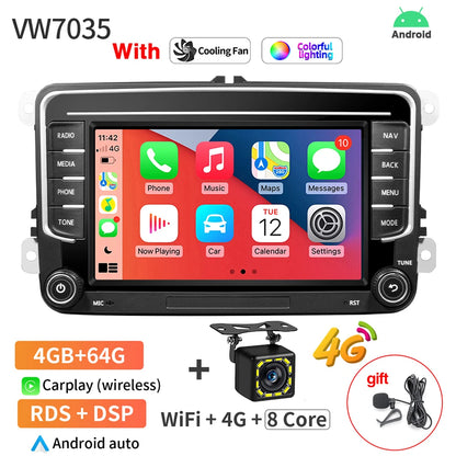 GRANDnavi 2Din Android 13 Car Radio GPS For VW / Volkswagen Skoda Octavia golf 5 6 touran passat B6 polo Jetta 2Din Radio Player