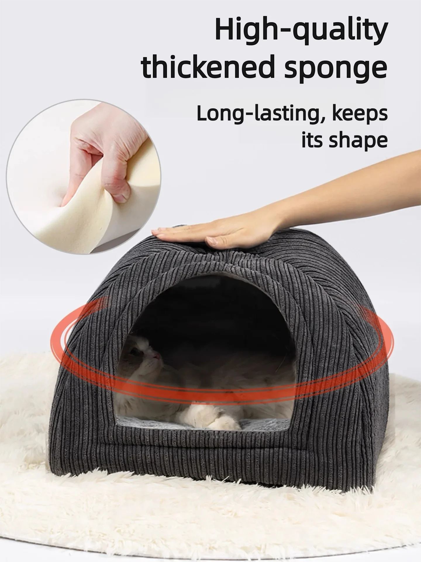 Cozy Cat Bed with Spacious Design