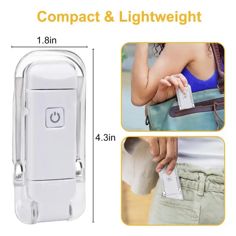 LED USB Rechargeable Book Light – Eye Protection, Adjustable Brightness, Portable Clip-On Reading Lamp