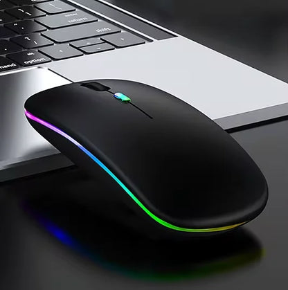 Ultra Slim RGB Lighting Wireless Mouse Dual Mode BT Rechargeable for Gaming on Desktop Laptop Tablet-No MOQ