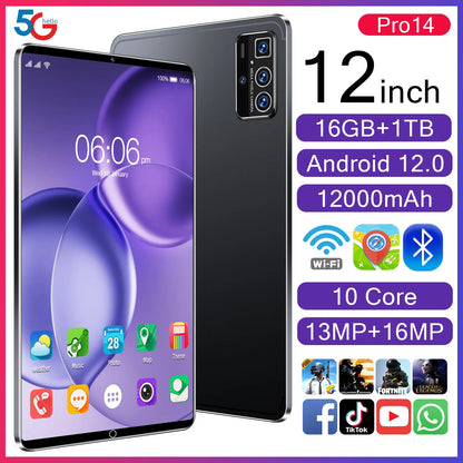 14pro 16gb Ram 128gb 256gb 4g Calling Ordinateur Portable 10 Inch Tablet Phone Oem Android Educational Tablet Pc Dual Sim Card