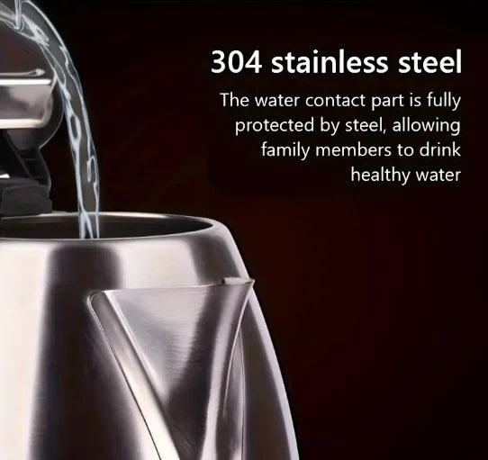 1.8L 304 Stainless Steel Electric Kettle 1000W Power Fast Boil for Home Kitchen Travel Hotel Office & RV Use Discounted