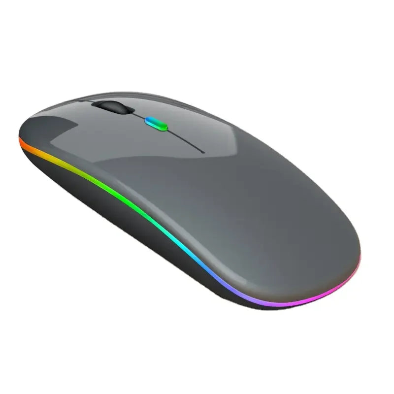 Ultra Slim RGB Lighting Wireless Mouse Dual Mode BT Rechargeable for Gaming on Desktop Laptop Tablet-No MOQ