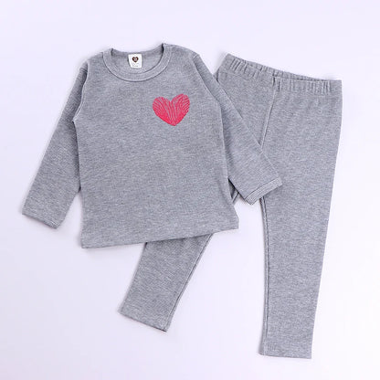 Children girls clothes boys children ribbed girl's fashion top and legging set with full sleeves kids soft autumn winter clothes