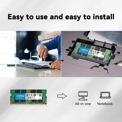 Crucial DDR4 Laptop Memory RAM 4GB 8GB 16GB PC4-2133 2400 2666 3200MHZ 1.2V 260PIN Notebook RAM in Stock