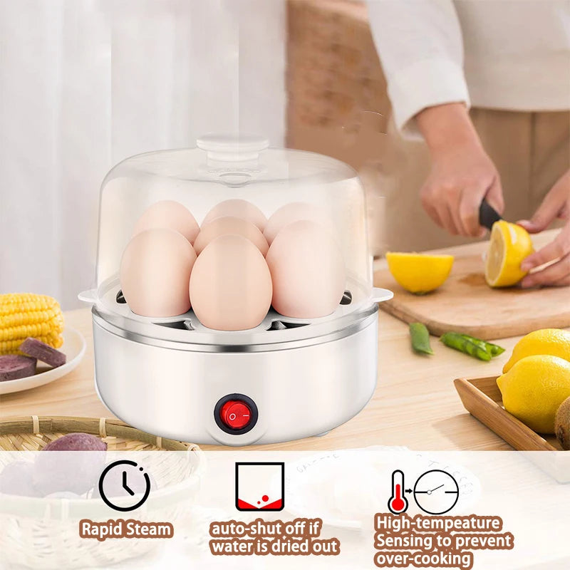 Automatic Electric Poacher and Boiler Plastic Kitchen Cooking Egg Maker for Soft-Boiled Eggs Machine Egg Cooker