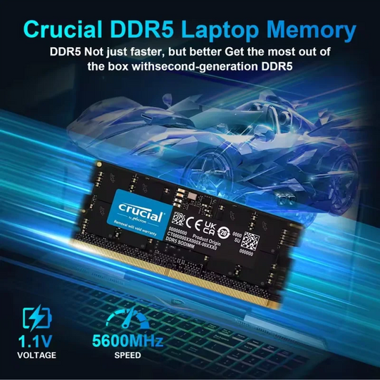 DDR5 8GB 16GB 32GB 48GB 4800MHZ 5200MHZ 5600MHZ PC5-38400 44800 SODIMM 262PIN 1.1V Non-ECC Memory for Laptop