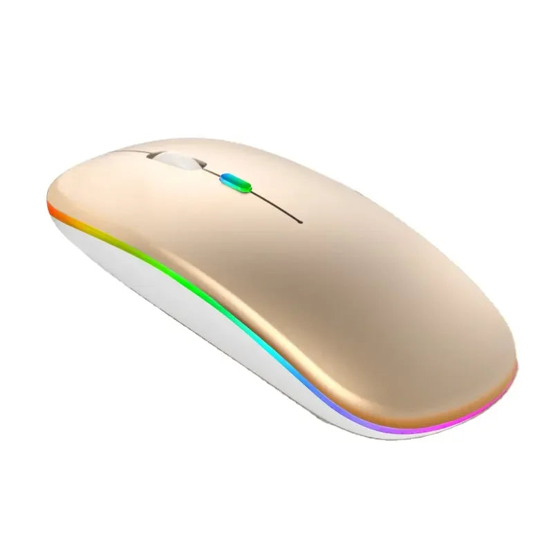 Ultra Slim RGB Lighting Wireless Mouse Dual Mode BT Rechargeable for Gaming on Desktop Laptop Tablet-No MOQ