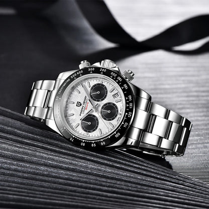 PAGANI DESIGN PD-1644 Meteorite Dial Quartz Watch Men 100M Sapphire Chronograph